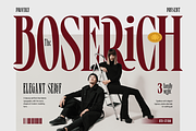 Boserich, a Serif Font by Burntilldead (Thumbnail 1 of 12)
