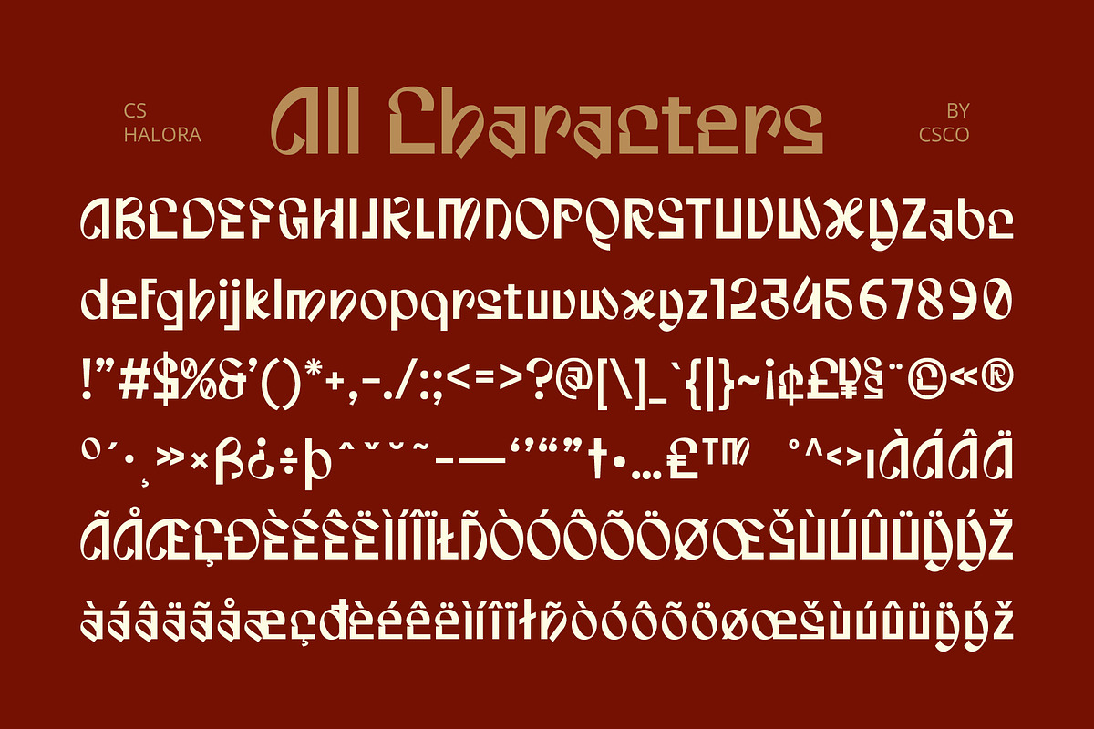CS Halora – Decorative Font, a Sans Serif Font by Craft Supply Co. (Photo 8 of 8)