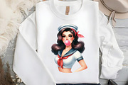 Retro Girl Blowing a Bubblegum, an Illustration by DreamCafeArt (Thumbnail 5 of 5)