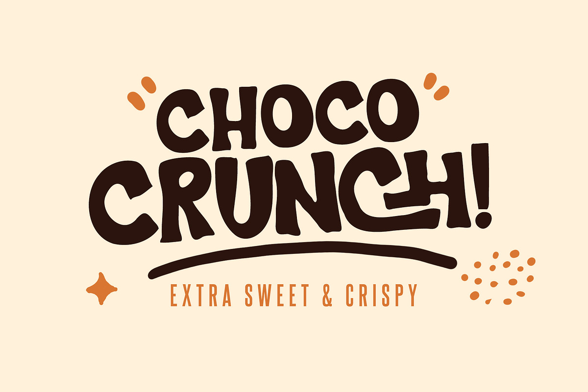Chocodile - Fun Snack Typeface, a Sans Serif Font by Mockmenot (Photo 2 of 8)