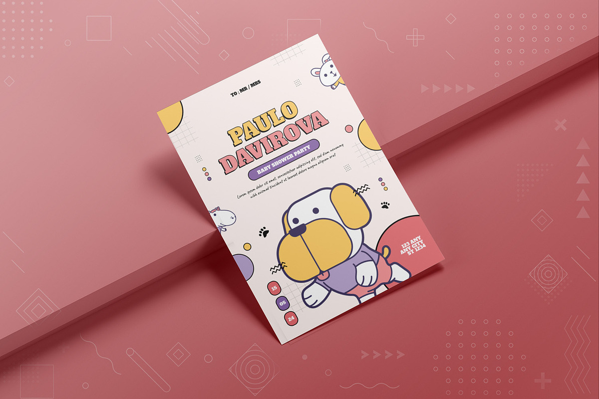 Cute Baby Shower Invitation, an Invitation Template by Fannan Studio (Photo 2 of 2)