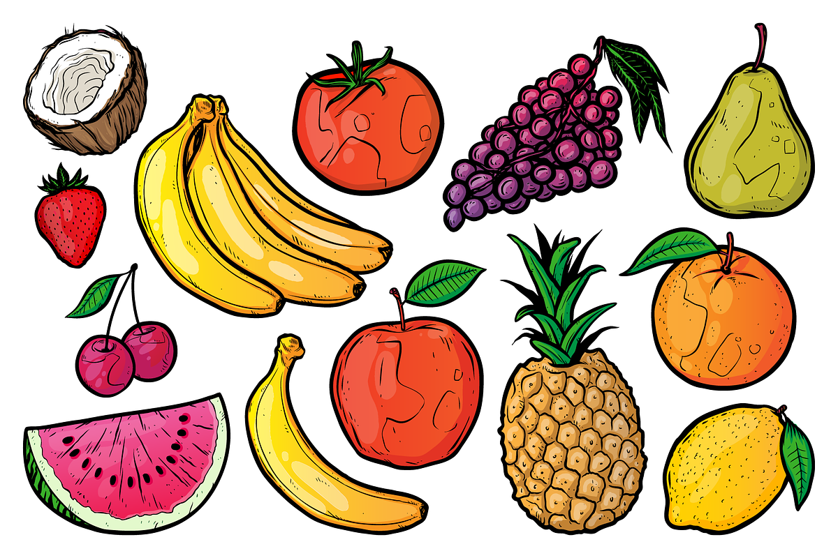 Vector Fruit Basket Pack, a Food Illustration by Vectory by BSC (Photo 2 of 3)