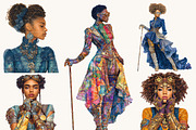 African Steampunk Girls Clipart, a Person Illustration by Design Scotch (Thumbnail 6 of 8)