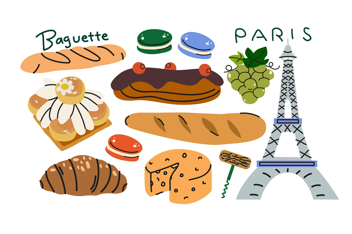 France Travel Vector Clipart, a Decorative Illustration by Luamor (Photo 2 of 5)