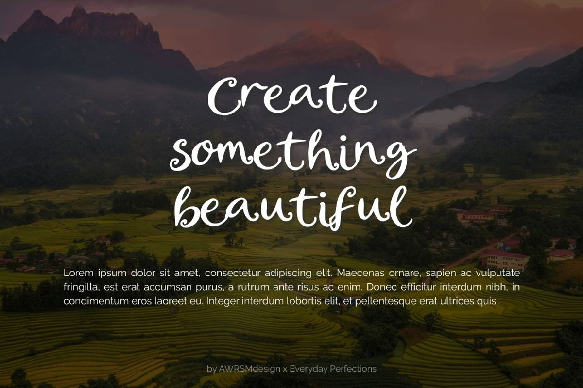 Fluria | Unique Decorative Font, a Handwritten Font by Everyday Perfection (Photo 5 of 5)