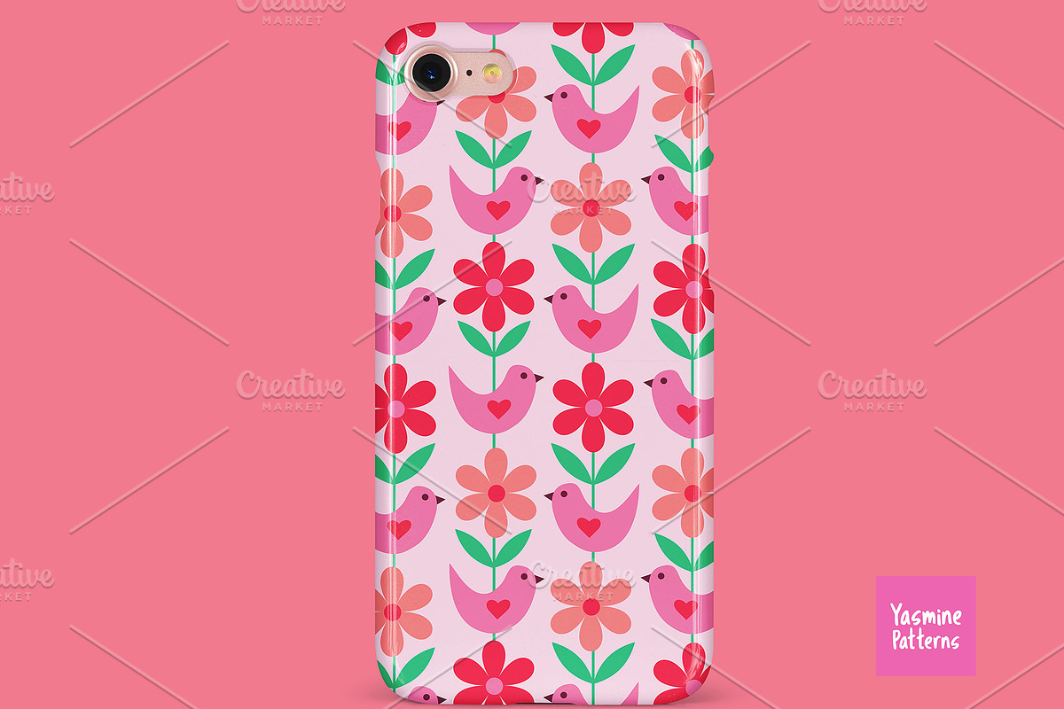 Mid Mod Love Patterns collection, a Pattern Graphic by Yasmine Patterns (Photo 4 of 8)