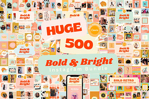 HUGE Bold Instagram Templates Bundle, a Social Media Template by Hell Yeah Designs