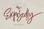 Exposedly - Classy Signature Font, a Script Font by Masanis (Thumbnail 1 of 18)
