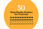 Procreate Boho Border Brushes, a Brush Add-On by AnniaArt (Thumbnail 1 of 4)