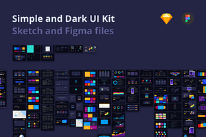 Simple And Dark UI Kit