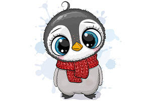 Cute Cartoon Penguin