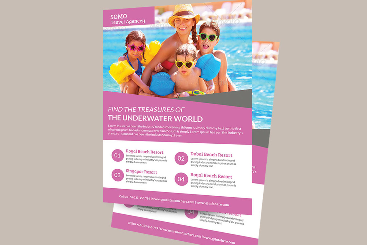 Travel Agency Flyer Template, a Flyer Template by TheGraphicsWorld (Photo 6 of 6)