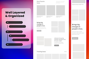 Online Magazine Wireframe Website