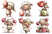 Whimsical Easter Lamb Clipart Png, an Illustration by Daily.Designs (Thumbnail 8 of 8)