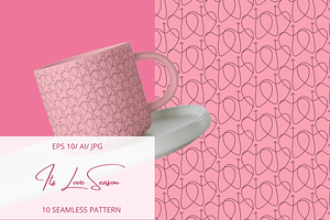 Its Love Season Vector Pattern