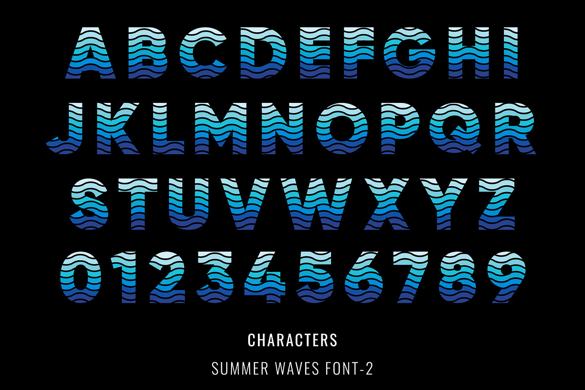 Summer Waves Font, a Symbol Font by Font Craft Studio (Photo 6 of 8)