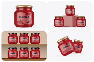 Jam Jar Mockups, a Packaging Mockup by Mockups Planet