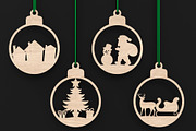 Christmas Tree Bauble Decorations, an Object Graphic by ThemeXDigital (Thumbnail 2 of 8)