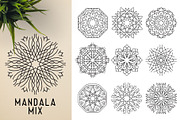 300 Vector Mandala Ornaments, a Decorative Illustration by pixaroma (Thumbnail 35 of 49)