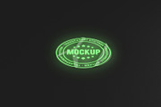 Fluorescent Stickers Mockup, an Advertising Mockup by Graphicboom (Thumbnail 2 of 4)