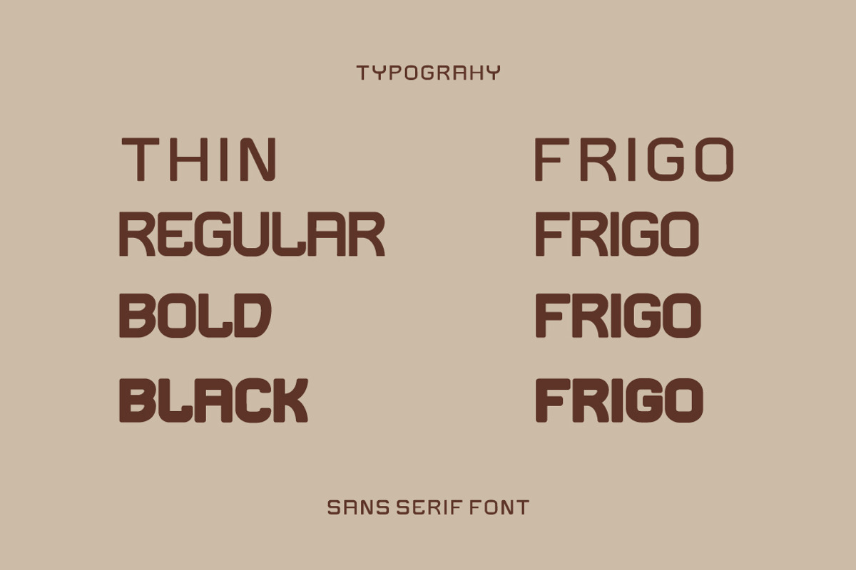 Frigo, a Sans Serif Font by twinstd (Photo 2 of 11)