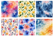 Watercolor Texture Seamless Pattern, a Pattern Graphic by SinaCreation (Thumbnail 2 of 5)