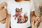 Faux Embroidery Christmas Fox with S, an Illustration by CrexoraLab (Thumbnail 4 of 6)