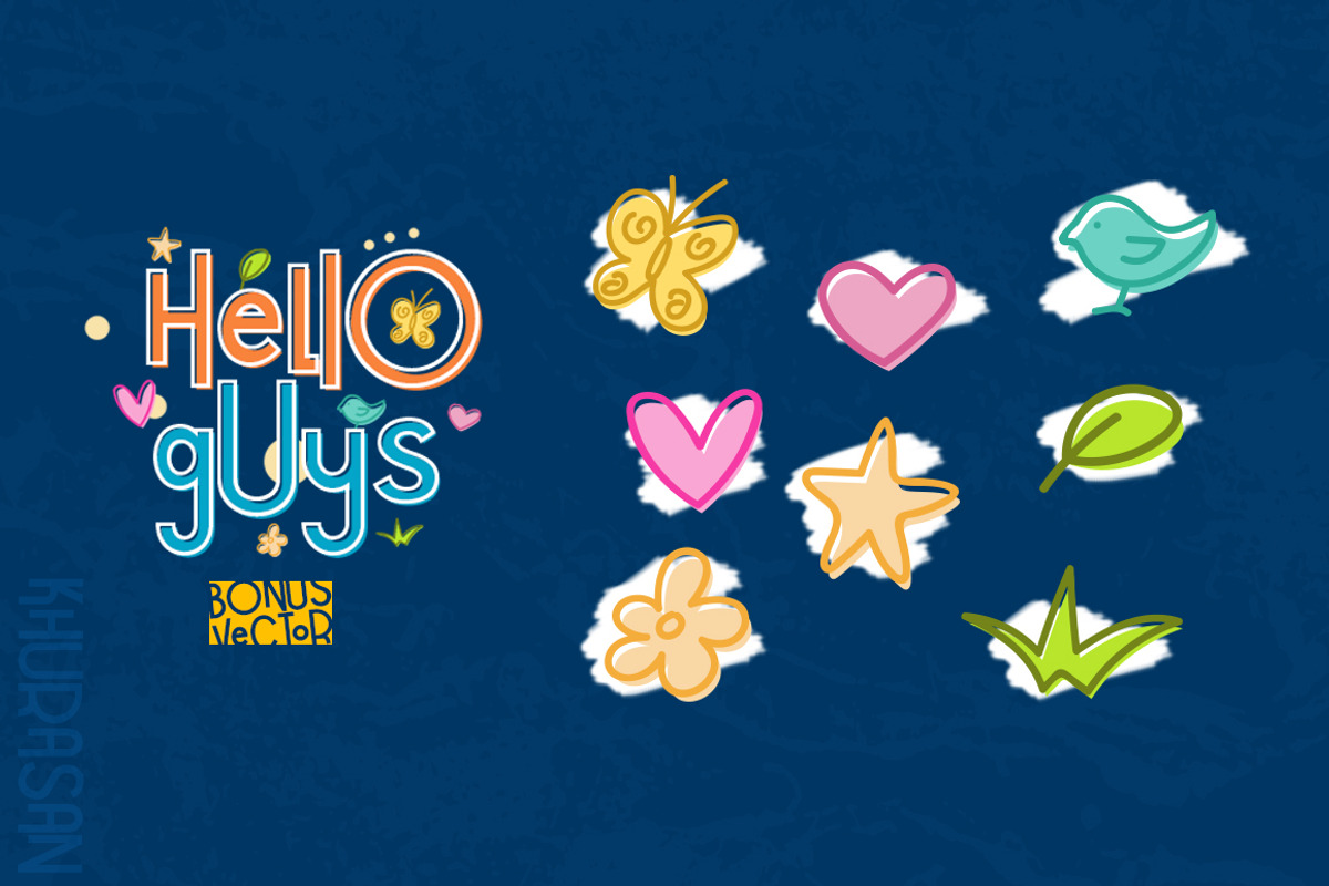 Hello Guys Layered Font preview 5