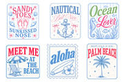 Preppy Coastal Summer Clipart Bundle, a Seasonal Illustration by Dream Creation (Thumbnail 9 of 11)
