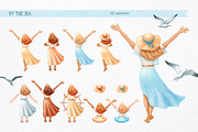 Sea Clipart. Patterns & Seascapes, a Person Illustration by MariArtySpace (Thumbnail 5 of 15)