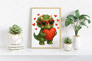 Valentine's Day T-Rex Png, Dino Love, a Graphic by Libby Wishes (Thumbnail 3 of 8)