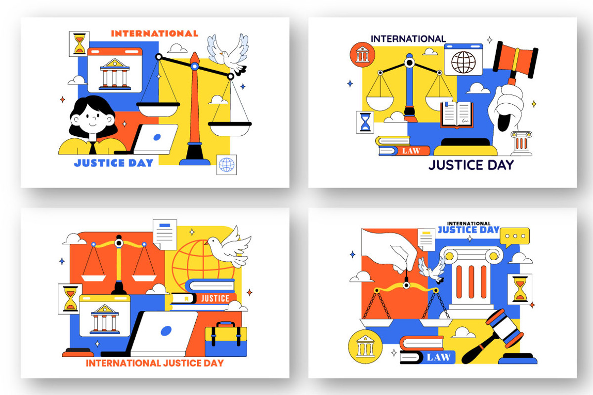 10 International Justice Day, a Person Illustration by denayunebgt (Photo 2 of 4)