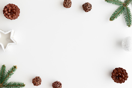 Christmas flat lay mockup, JPEG
