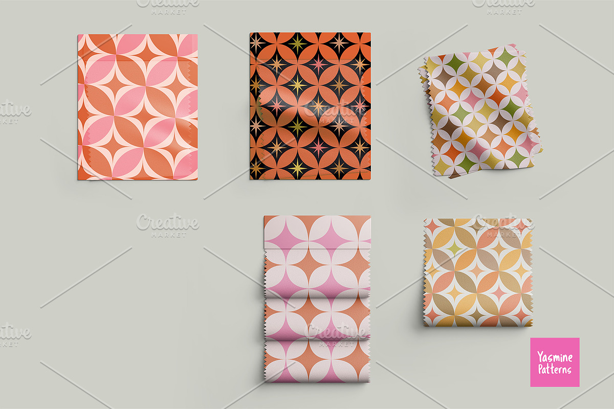 Mid Century Atomic Patterns, a Pattern Graphic by Yasmine Patterns (Photo 2 of 6)