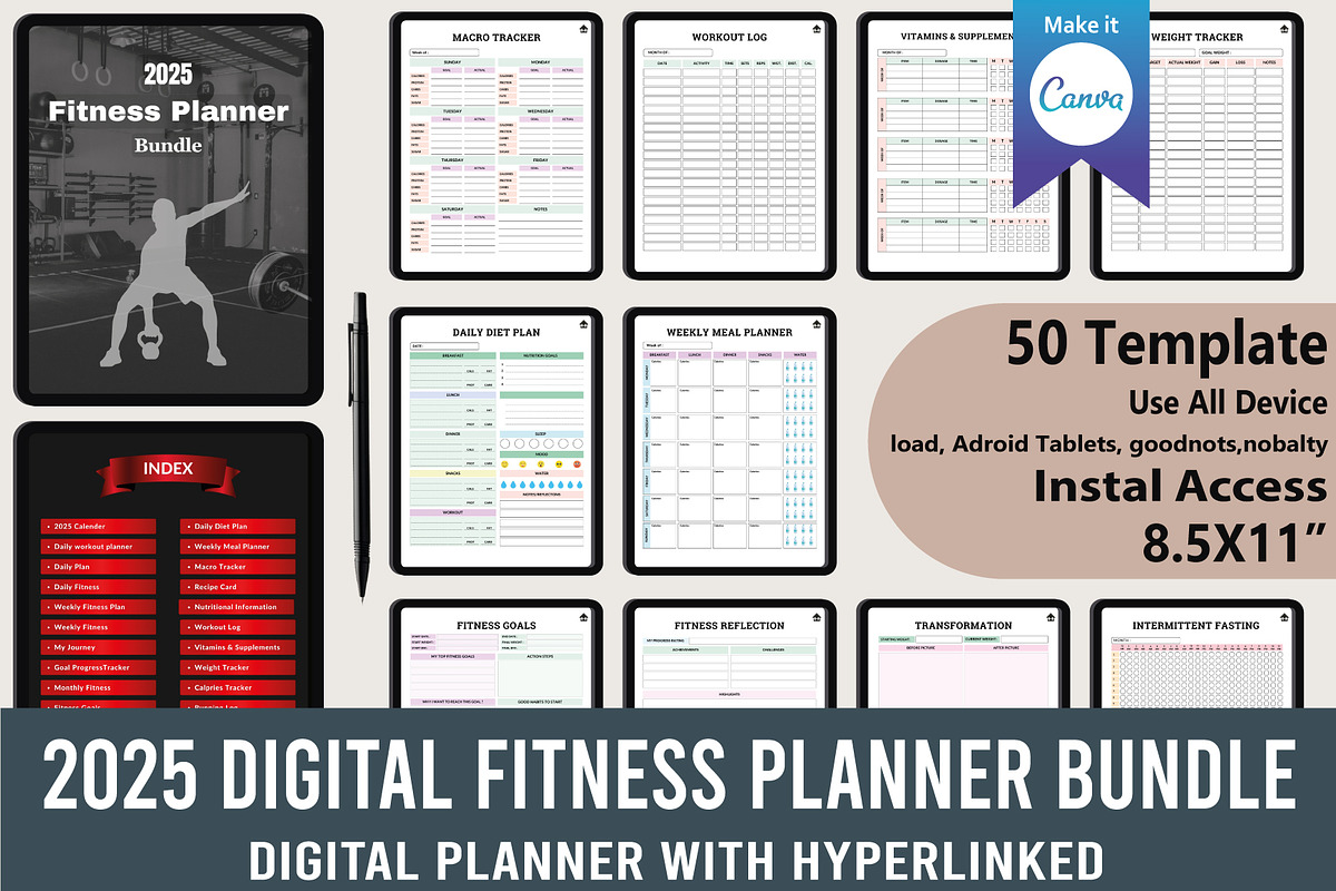 Best Selling 2025 Hyperlinked, a Stationery Template by Designmela01 (Photo 8 of 16)