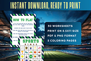 Sports Bingo Game Printable, a Print Template by Graphicsnext (Thumbnail 4 of 4)