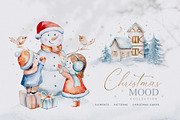Christmas mood watercolor set, an Animal Illustration by Peace ART (Thumbnail 1 of 11)