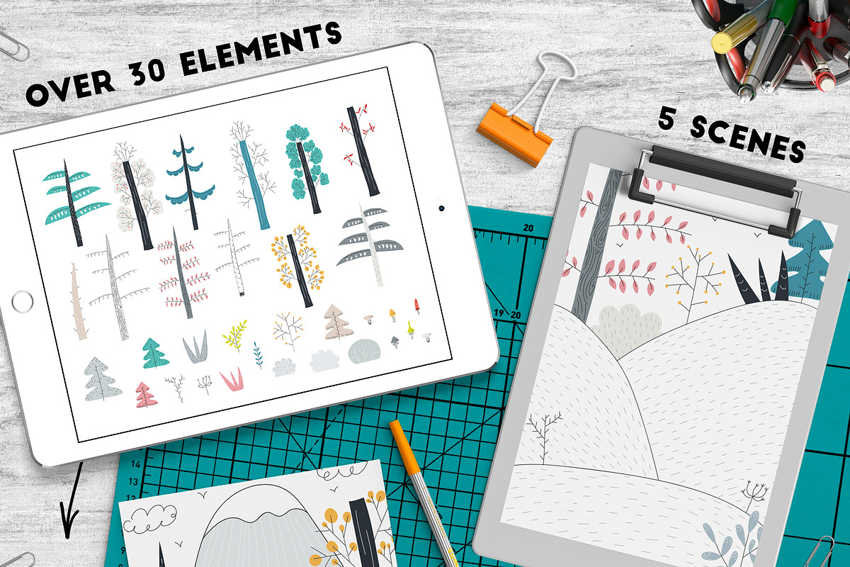 Friendly Forest | Pattens&Graphics, a Pattern Graphic by Daria Miazhevich (Photo 2 of 6)
