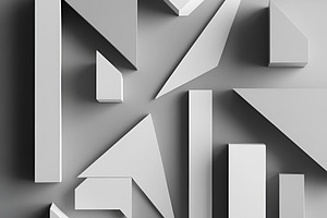 Grey 3d geomatric abstract image, an Abstract Photo by ComfortQ