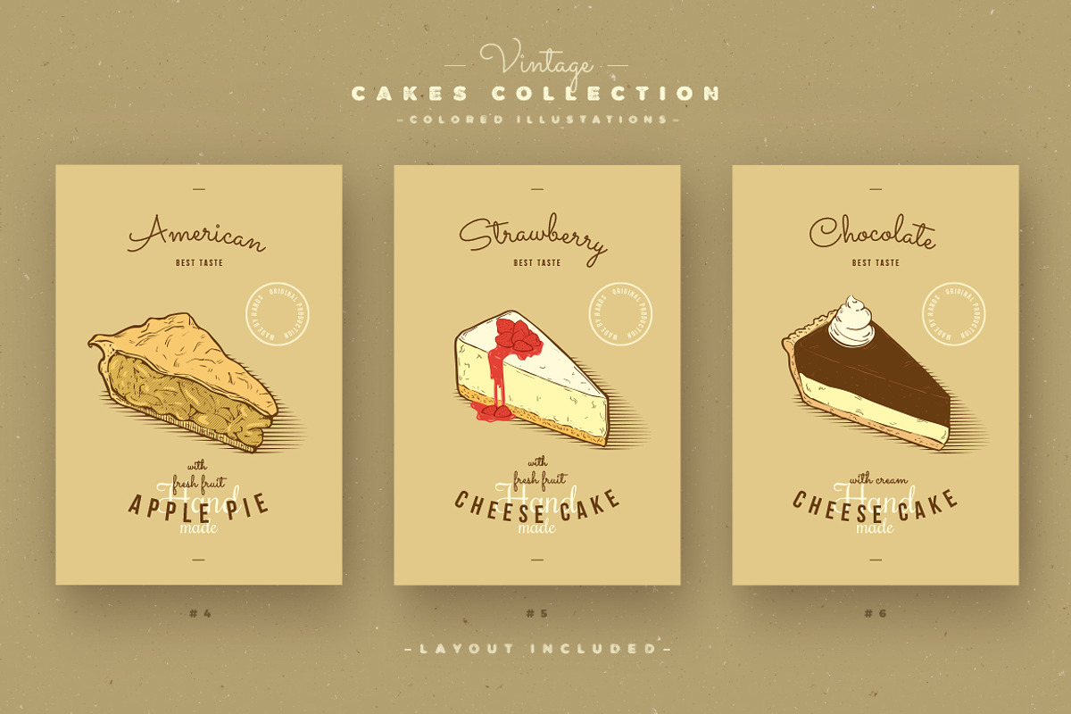 Vintage cakes collection, a Texture Illustration by blauananas (Photo 3 of 15)