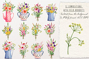 Wild flowers watercolor clipart, an Illustration by a_ptichkina (Thumbnail 3 of 7)