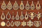Earring SVG Laser Cut Bundle, an Object Graphic by DreamCafeArt (Thumbnail 2 of 4)