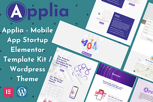 Applia - Mobile App Elementor Kit