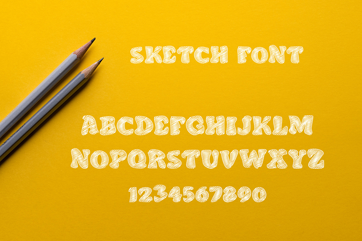 Doodle Classic - Sketch Font preview 3