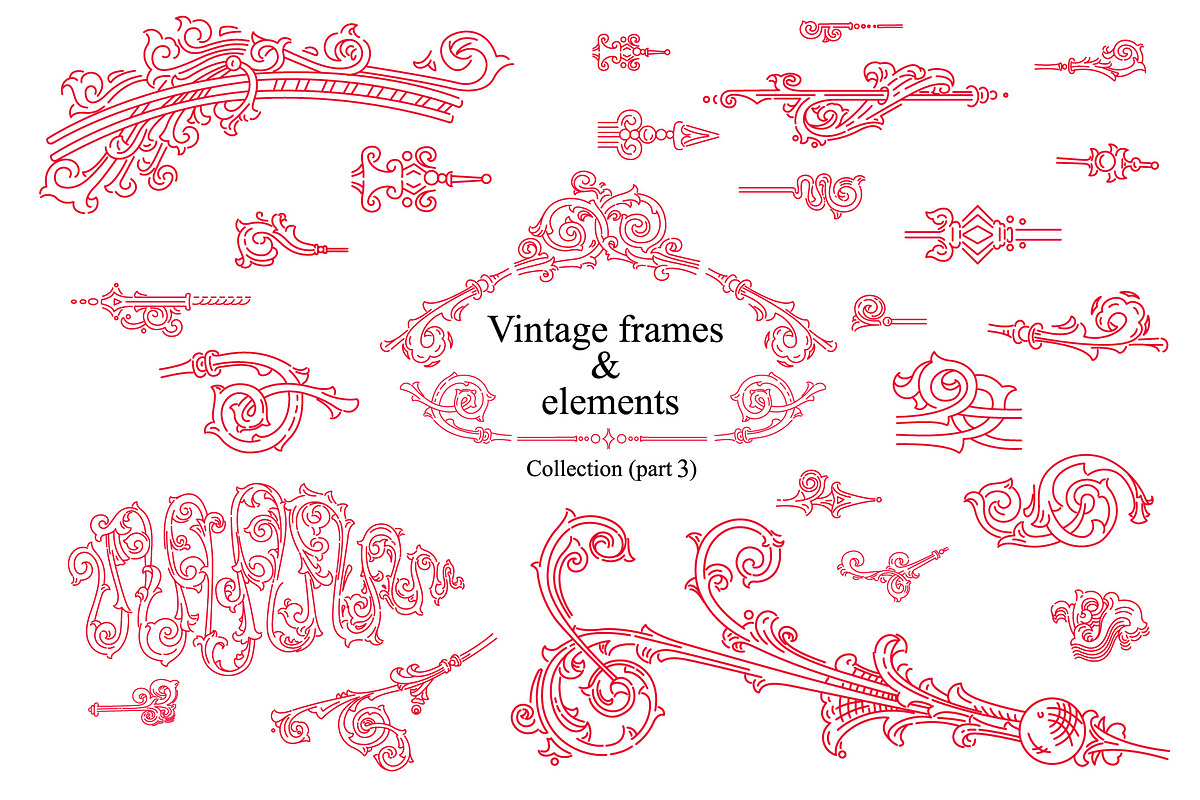 Vintage frames and elements, a Pattern Graphic by ZotovShop (Photo 3 of 6)