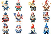 4th of July Gnomes Clipart Bundle, an Illustration by Pixels.Craft (Thumbnail 2 of 5)