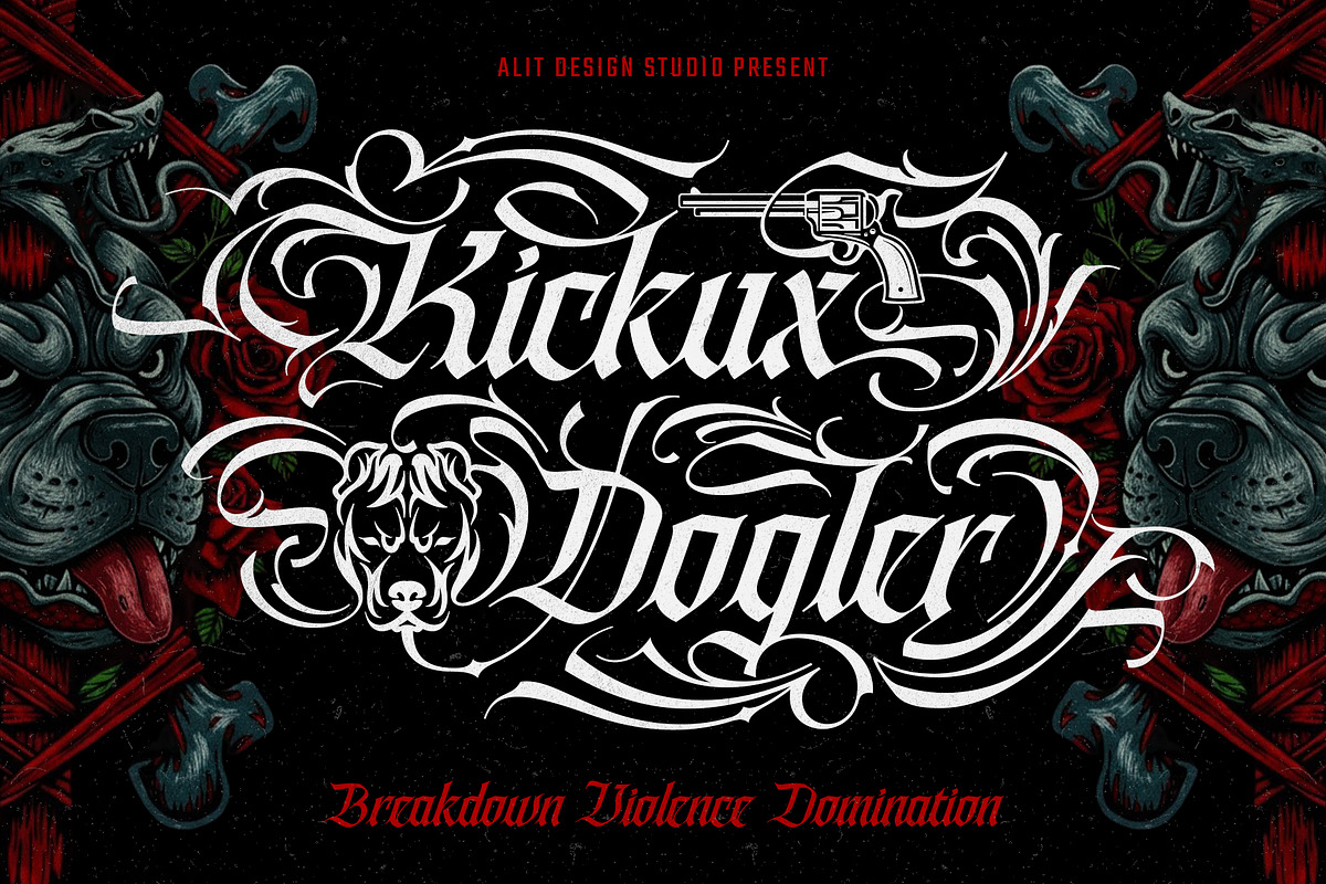 Syndicate Shadow, a Blackletter Font by alit design (Photo 7 of 20)