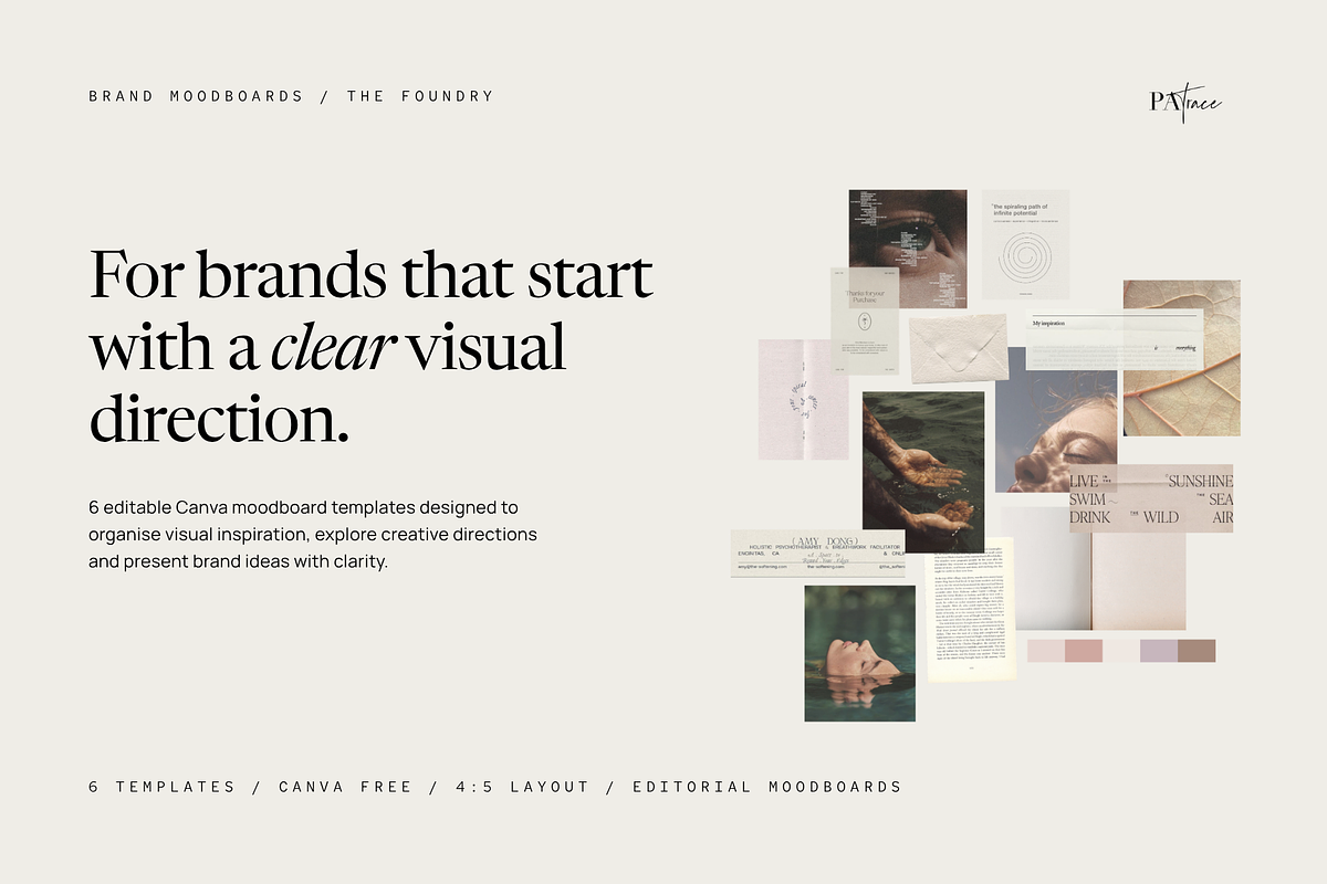 BRAND MOODBOARD Canva Templates, a Branding & Logo Template by Patrace Studio (Photo 2 of 8)