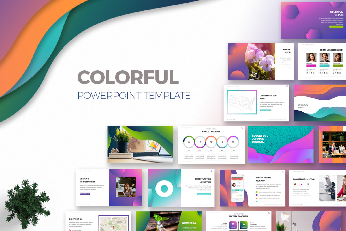 Colorful | Powerpoint Template, a Presentation Template by Zacomic Studios (Photo 1 of 7)
