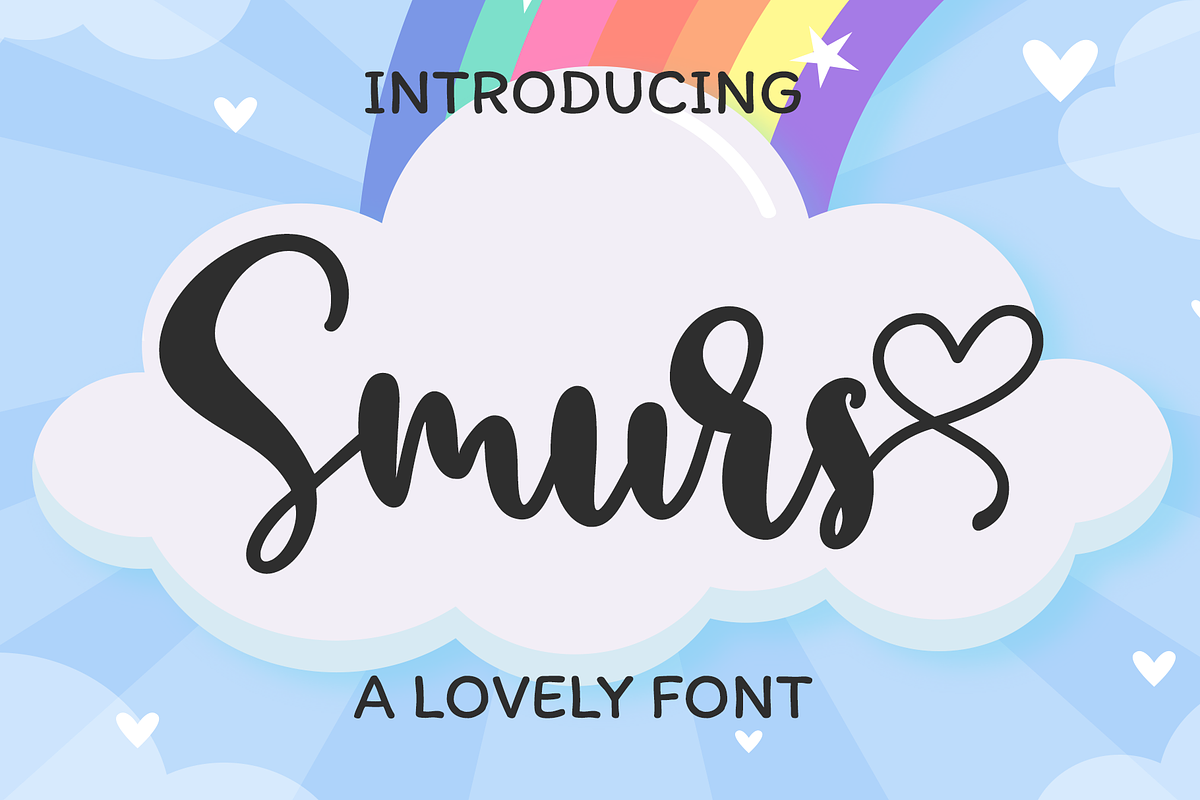 Smurs | Love Font, a Script Font by BearyType Studio (Photo 1 of 8)